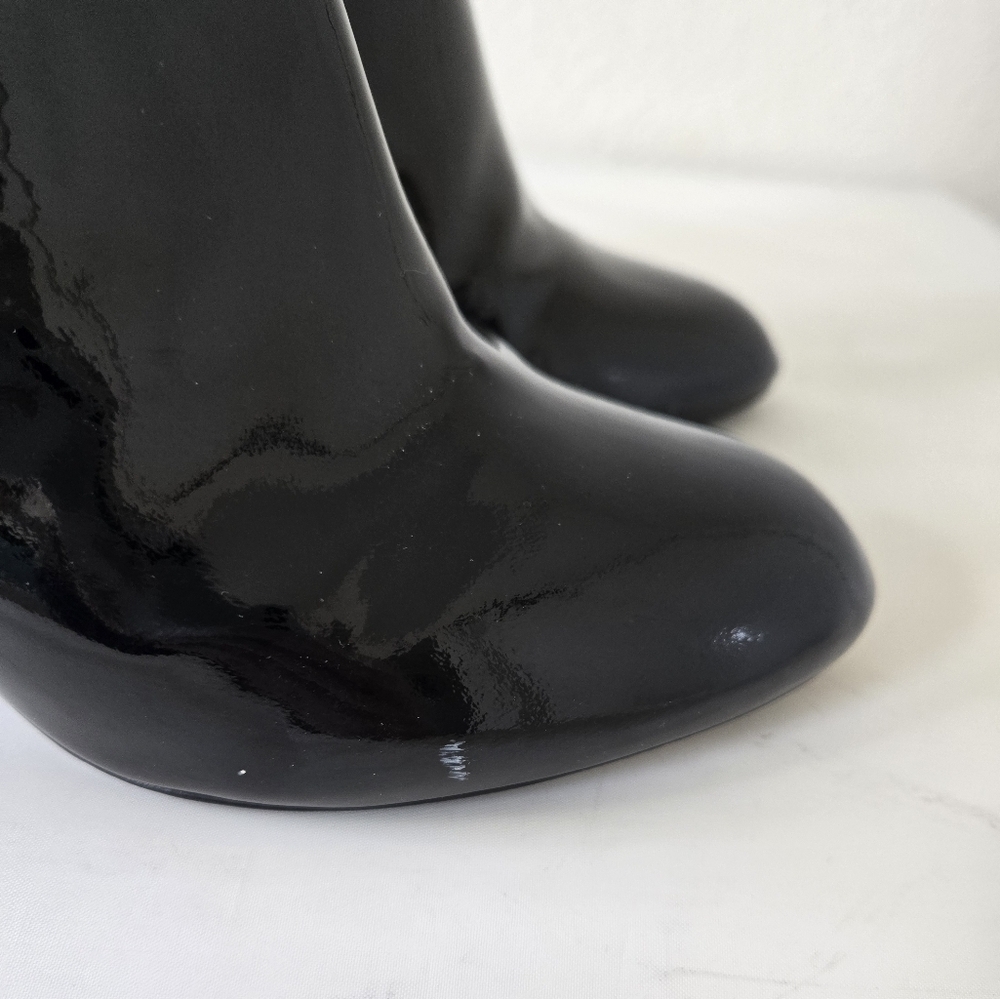 LOUIS VUITTON Silhouette Black Patent Ankle Sock Boots size‎ 38.5 or US 8.5 - Picture 15 of 16